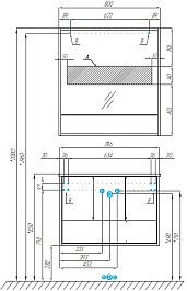 Акватон Тумба с раковиной Ривьера 80 белая матовая – фотография-10